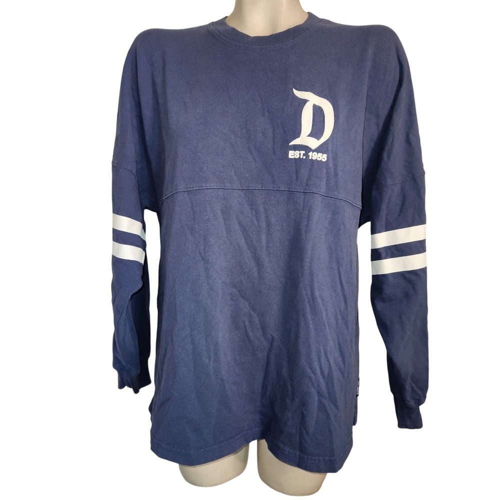Disney Parks Spirit Jersey‎ Disneyland Resort Navy Blue Long Sleeve Shirt Small